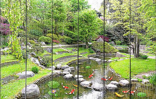 Китайский сад с водоемом