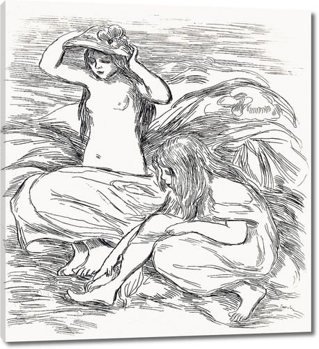 Ренуар - Две купающиеся женщины