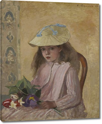 Портрет дочери художника Жанне Писсарро ( Минетт с букетом)