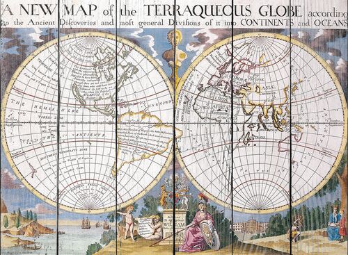Карта мира Эдварда Уэллса 1700
