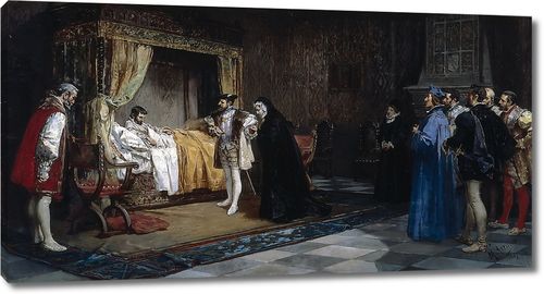 Герцогиня Алансон приводит к своему брату Франциску I императора Карла V