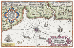 Карта северного побережья Англии с Ньюкасл Иоанна ван Доетехума