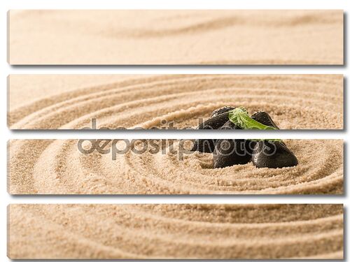 Спа еще природе zen камни в песке