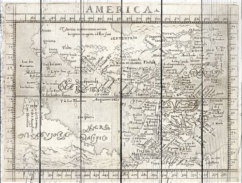 Старинная карта Америки