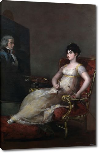 Мария де Томаса Палафокс и Портокарреро, маркиза Виллафранка, с портретом мужа