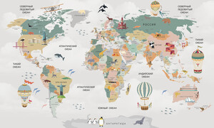Детская политическая карта мира