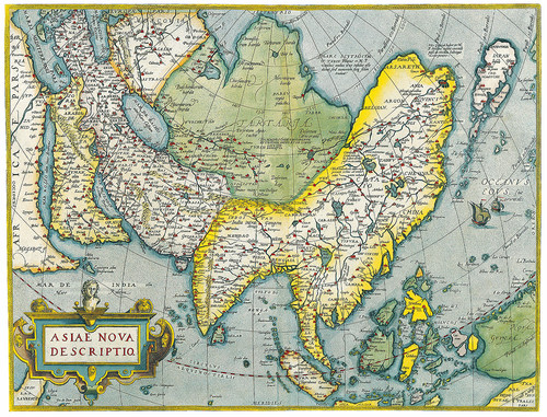 Карта Азии Авраама Ортелиуса 1570