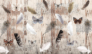 Бабочки с перьями