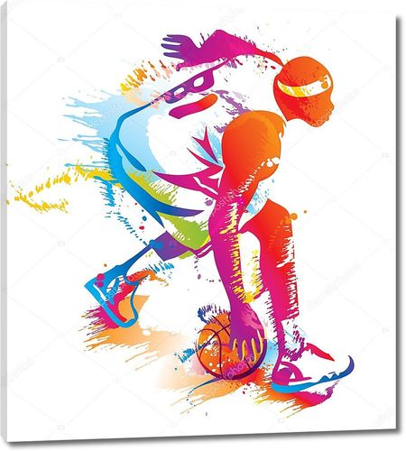 баскетболист. векторная иллюстрация.