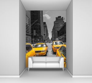 Таймс-Сквер нью-йоркский дневной свет желтого такси