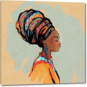 Африканская женщина в тюрбане