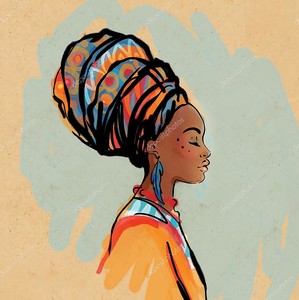 Африканская женщина в тюрбане