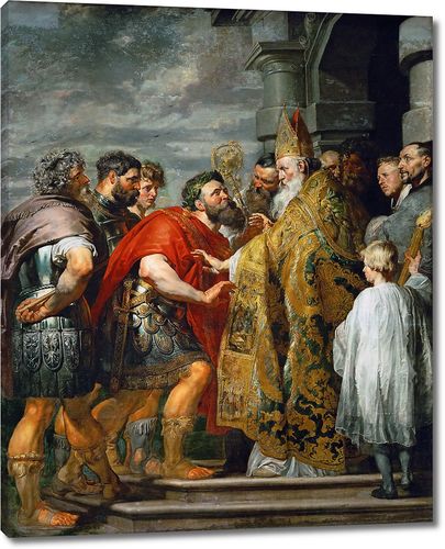 Святой Амвросий и император Феодосий