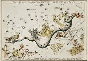 Иллюстрация астрономической карты Сидни Холла