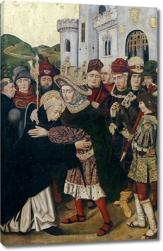 Фердинанд I Кастильский обнимает св Доминика из Силоса