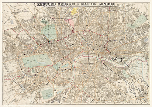 Уменьшенная карта боеприпасов Лондона Уитбреда
