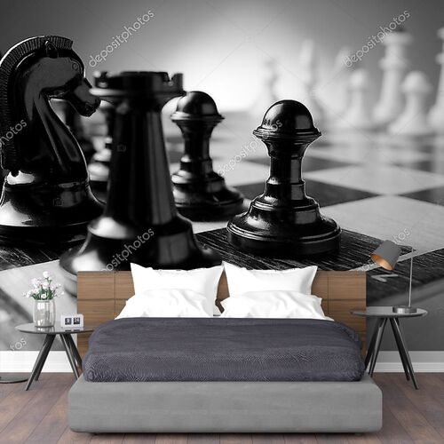 Черно-белая шахматная доска