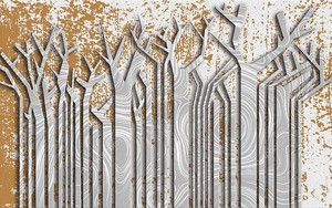 Стволы бумажных деревьев с волнообразной текстурой