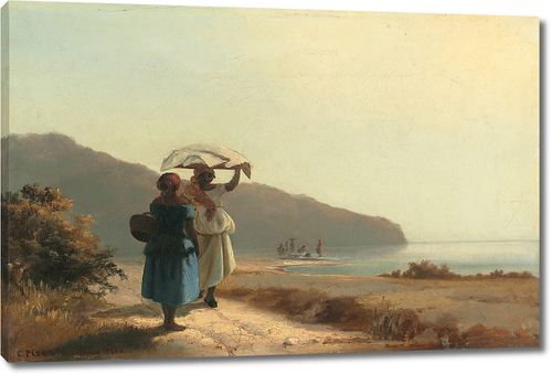 Две женщины беседуют у моря, Сент-Томас