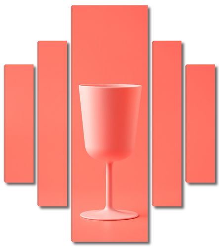 Розовый бокал