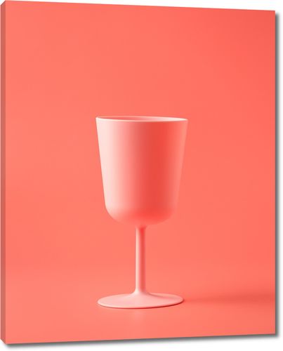 Розовый бокал