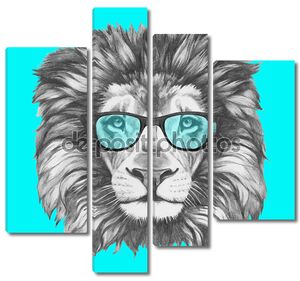 Портрет Льва с очки