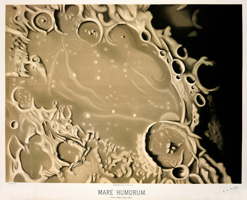 Лунное море из астрономических рисунков Трувело
