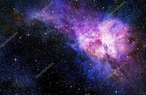 Глубокий космос фон со звездами и Туманность