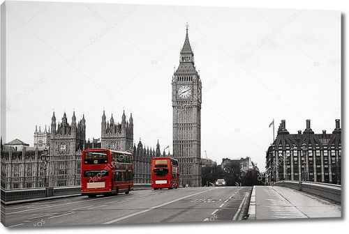 Вестминстерский дворец и автобусы