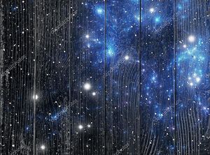 Космическая туманность с синими звездами