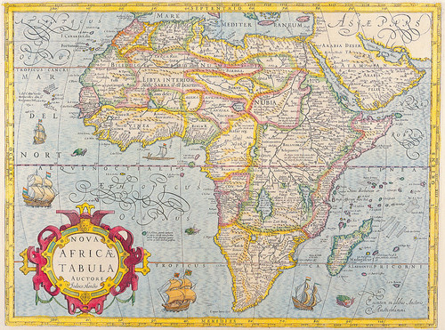 Карта Африки Джодокус Хондиус 1610