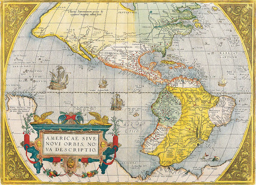 Карта Америки Авраам Ортелиус 1579