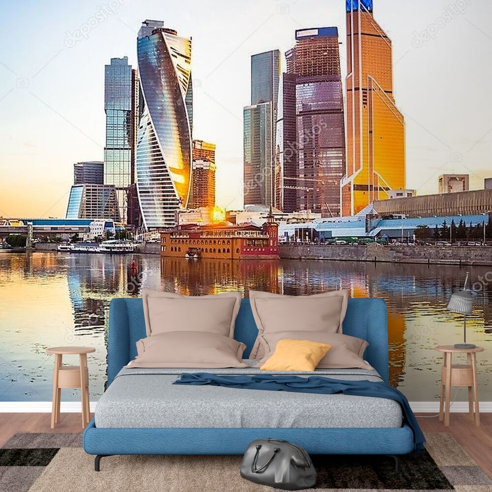 Фотообои «Фотообои на стену «Москва Сити» 200 х 287 (ШхВ), моющиеся ...