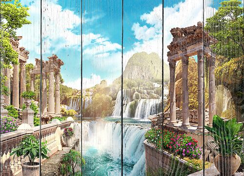 Водопады и античная архитектура