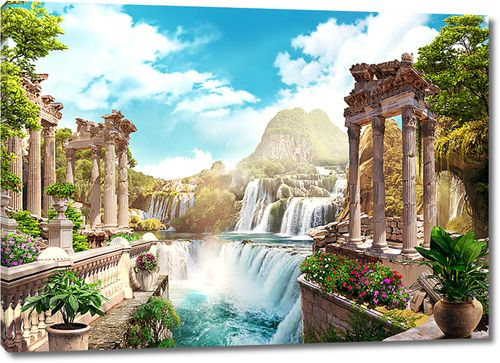Водопады и античная архитектура