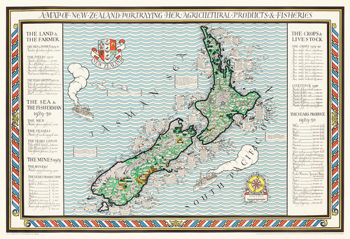 Карта Новой Зеландии Макдональда Гила