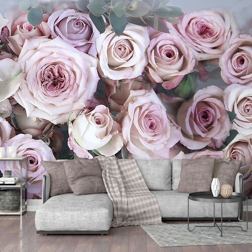 Панно из розовых  роз