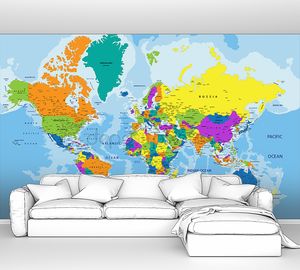 Красочные политическая карта мира