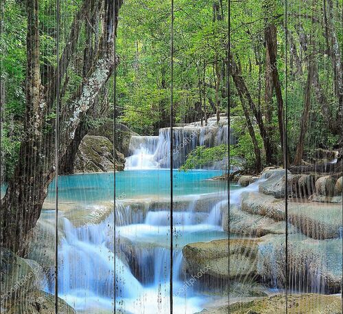 Водопад Erawan, Канчанабури, Таиланд Водопад Erawan, Канчанабури, Таиланд