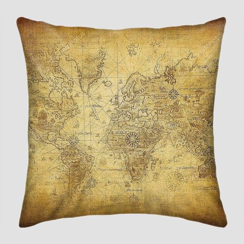 Карта мира в старинном стиле