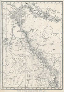Карта района Большого Барьерного рифа Австралии