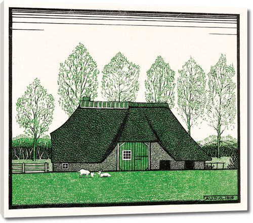 Фермерский дом с соломенной крышей