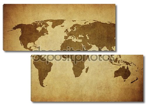 Старинная карта мира