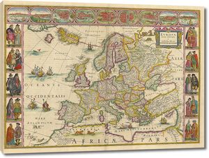 Старая карта Evropa