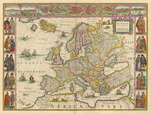Старая карта Evropa