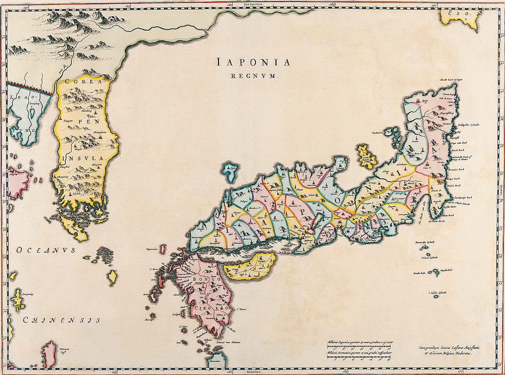 Карта японии 1900 года