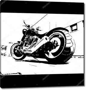 Мотоцикл гранж-фон