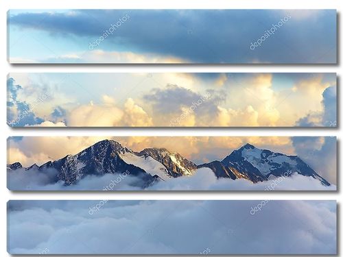 Альпийские вершины в облаках