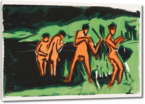 Купальщики, бросающие тростник
