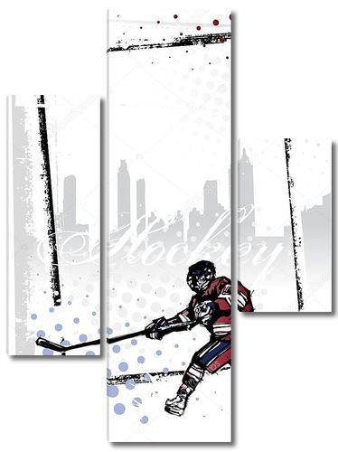 Рисунок с хоккеистом
